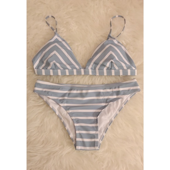 ✿ Blue Striped Bikini Set ✿ - Picture 2 of 6